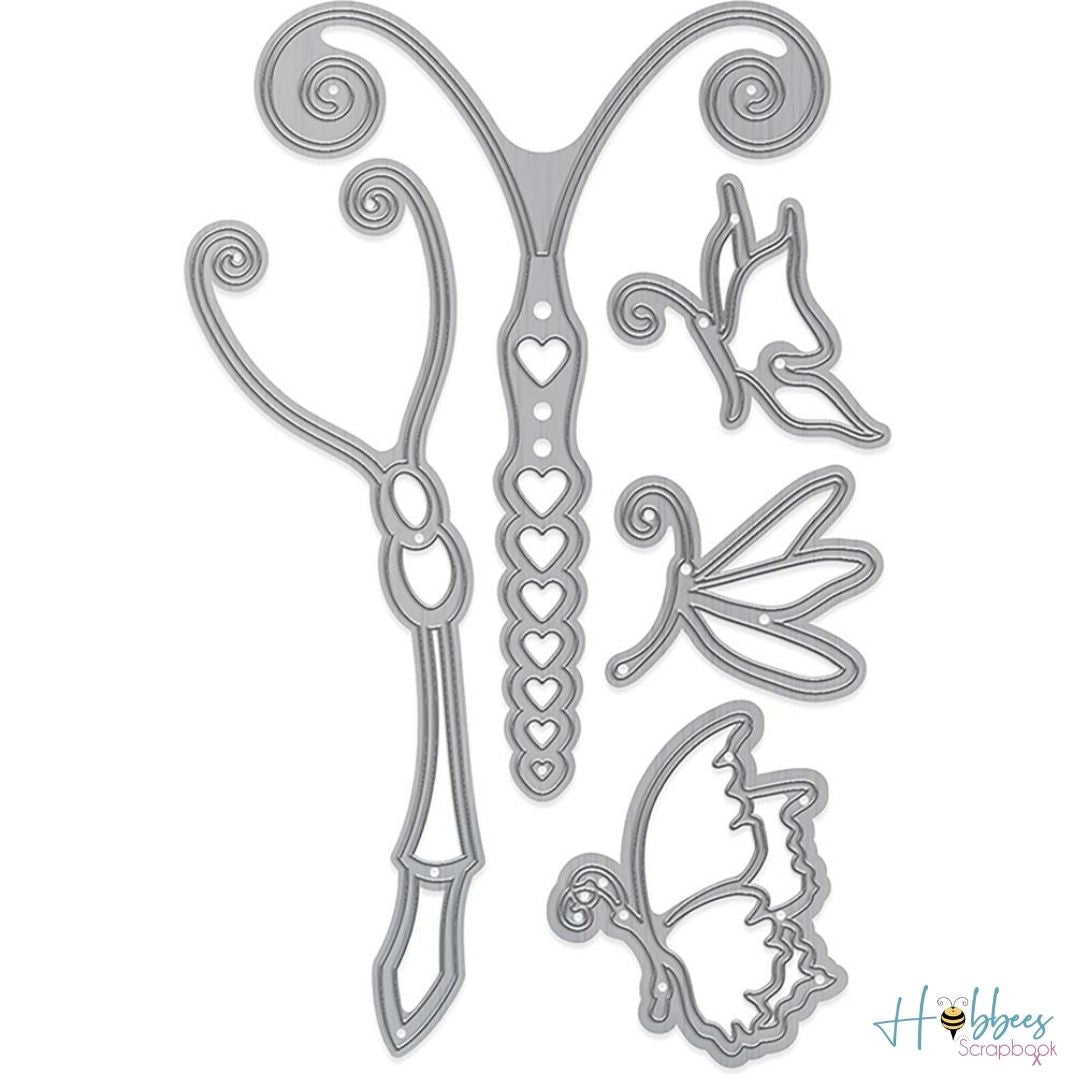 Butterfly &amp; Dragonfly Die Set / Suaje de Mariposas y Libélulas Descontinuado Tonic Studios