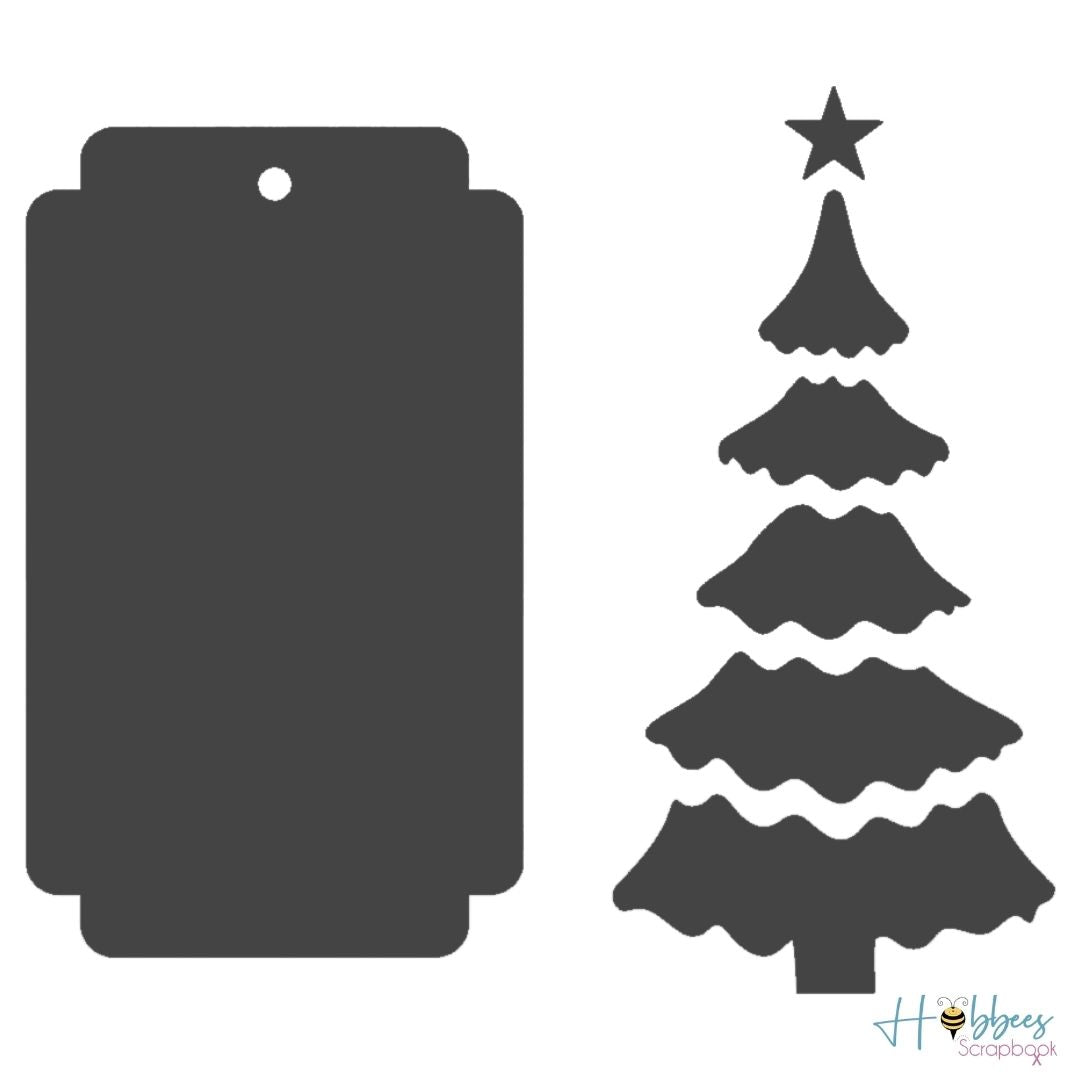 Christmas Tree Tag / Suajes de Etiqueta y Arbol Navideño Dados de Corte / Suajes / Troqueles Couture Creations