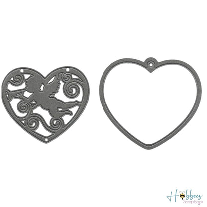 Suaje de corte corazón con filigrana / Craftables Filigree Angel Heart Descontinuado Marianne design