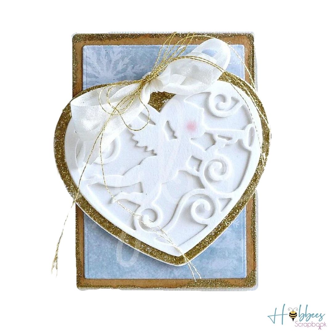 Suaje de corte corazón con filigrana / Craftables Filigree Angel Heart Descontinuado Marianne design