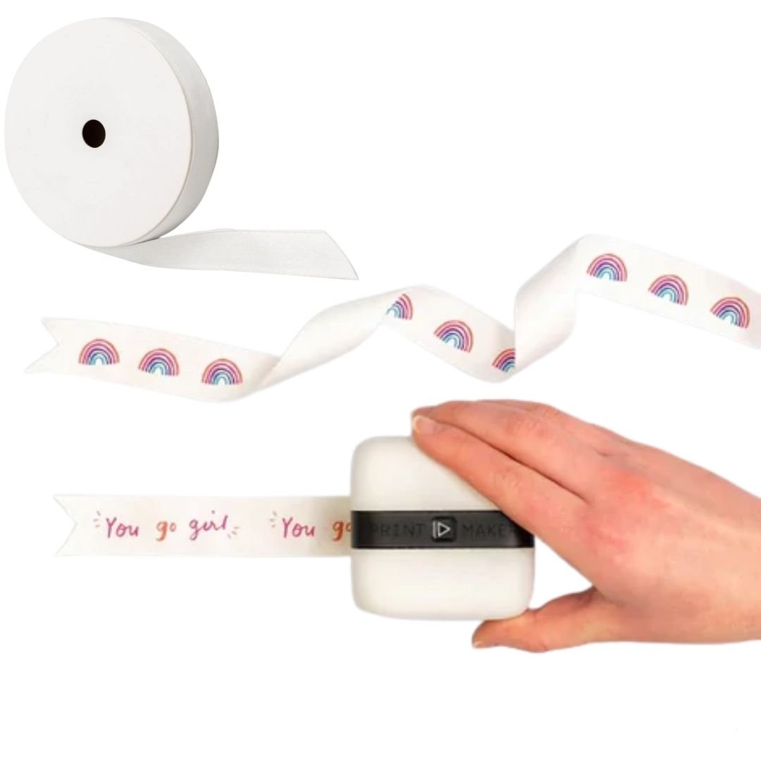 PrintMaker White Cotton Ribbon / Listón de Algodón Blanco PrintMaker Listones e Hilos We R Memory Keepers