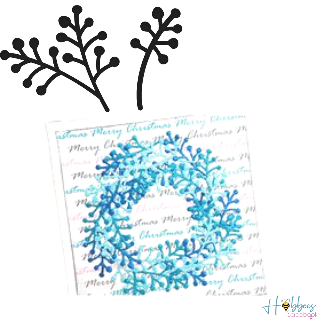 Holly Berry Sprigs / Suajes de Espigas Dados de Corte / Suajes / Troqueles Couture Creations