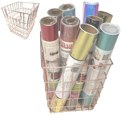 Canasta Organizadora Oro Rosa Almacenamiento y Organización Home Line