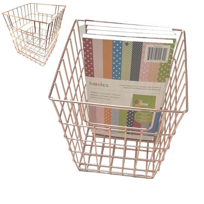 Canasta Organizadora Oro Rosa Almacenamiento y Organización Home Line