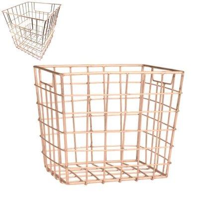 Canasta Organizadora Oro Rosa Almacenamiento y Organización Home Line