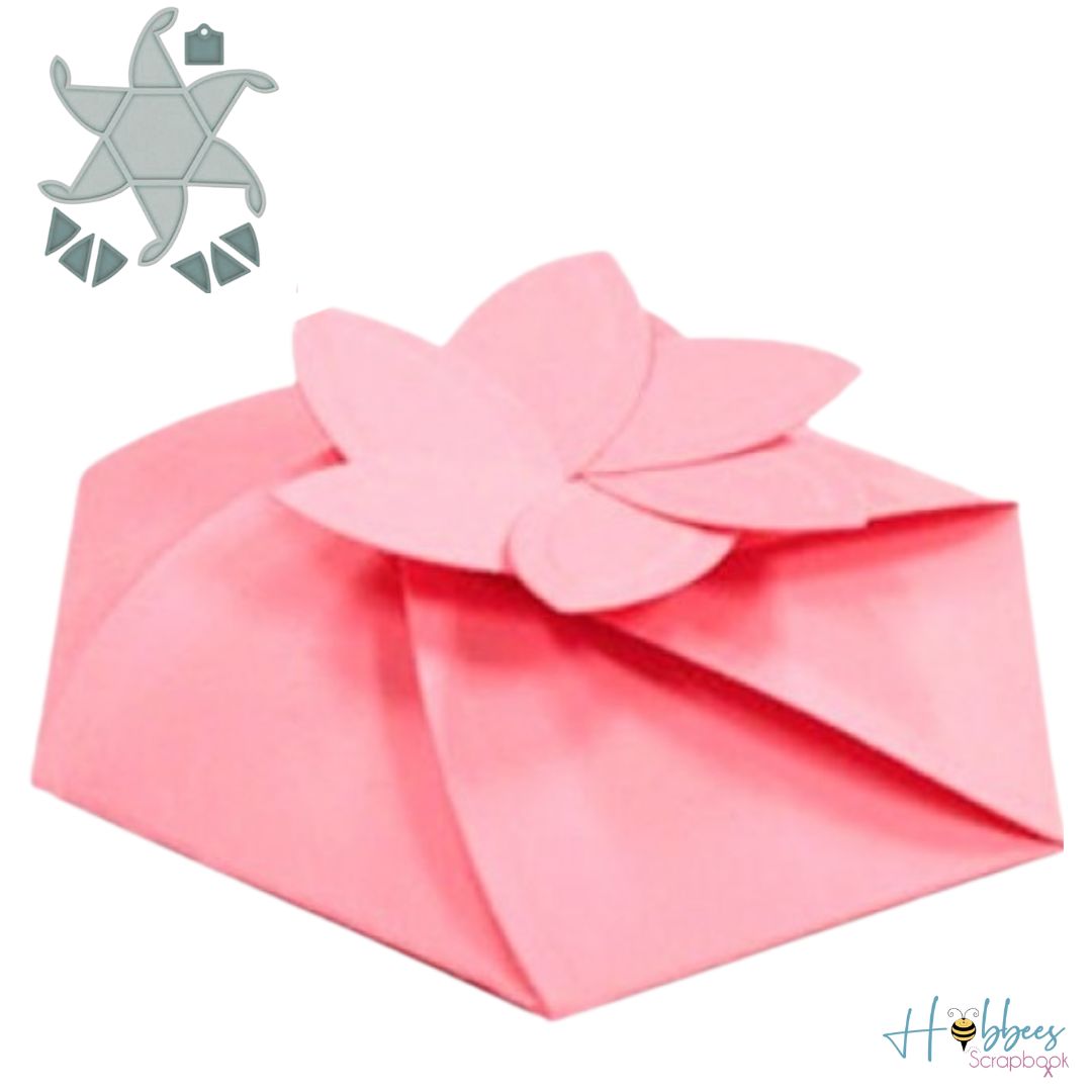 Hexagon Pinwheel Top Box / Cajita Hexagonal Rosa Dados de Corte / Suajes / Troqueles Spellbinders