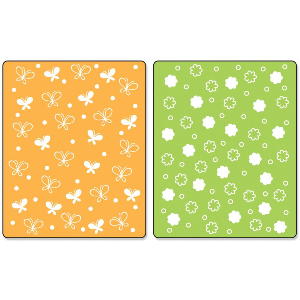 Sizzix Butterflies &amp; Flowers / 2 Folders de Grabado Mariposas y Flores Descontinuado Sizzix