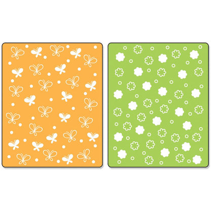 Sizzix Butterflies &amp; Flowers / 2 Folders de Grabado Mariposas y Flores Descontinuado Sizzix