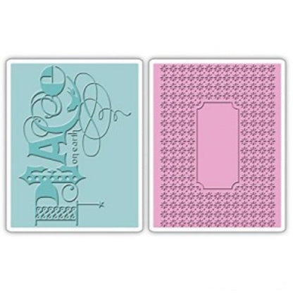 Brenda Walton Peace / 2 Folders de Grabado Paz Folders de Grabado Sizzix