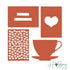 Shimelle Mask Stencils Hearts / Estenciles de Corazones Descontinuado American Crafts