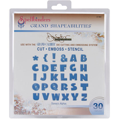 Suajes de Corte de Letras / Donna´s Alpha LF-003 DESCONTINUADO Spellbinders