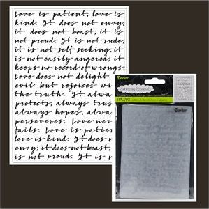 Sript Background Embossing / Folder de Grabado Carta Amor Descontinuado Darice