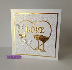 Sript Background Embossing / Folder de Grabado Carta Amor Descontinuado Darice