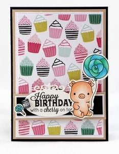 Cling Mounted Rubber Stamps and Dies Sweet Treats / Sellos Cling y Suajes de Cerditos Descontinuado LDRS Creative