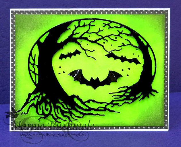 Stitched Halloween Circle Frame Die / Suaje de Marco de Halloween Dados de Corte / Suajes / Troqueles Memory Box
