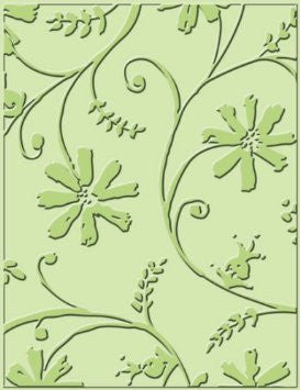 Embossing Stylized Flowers / Folder de Grabado Fondo Floral Descontinuado Cuttlebug