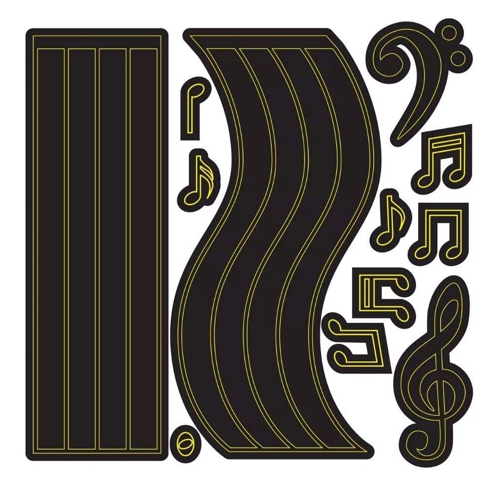 Staffs &amp; Notes Die / Suaje Notas Musicales descontinuado Darice