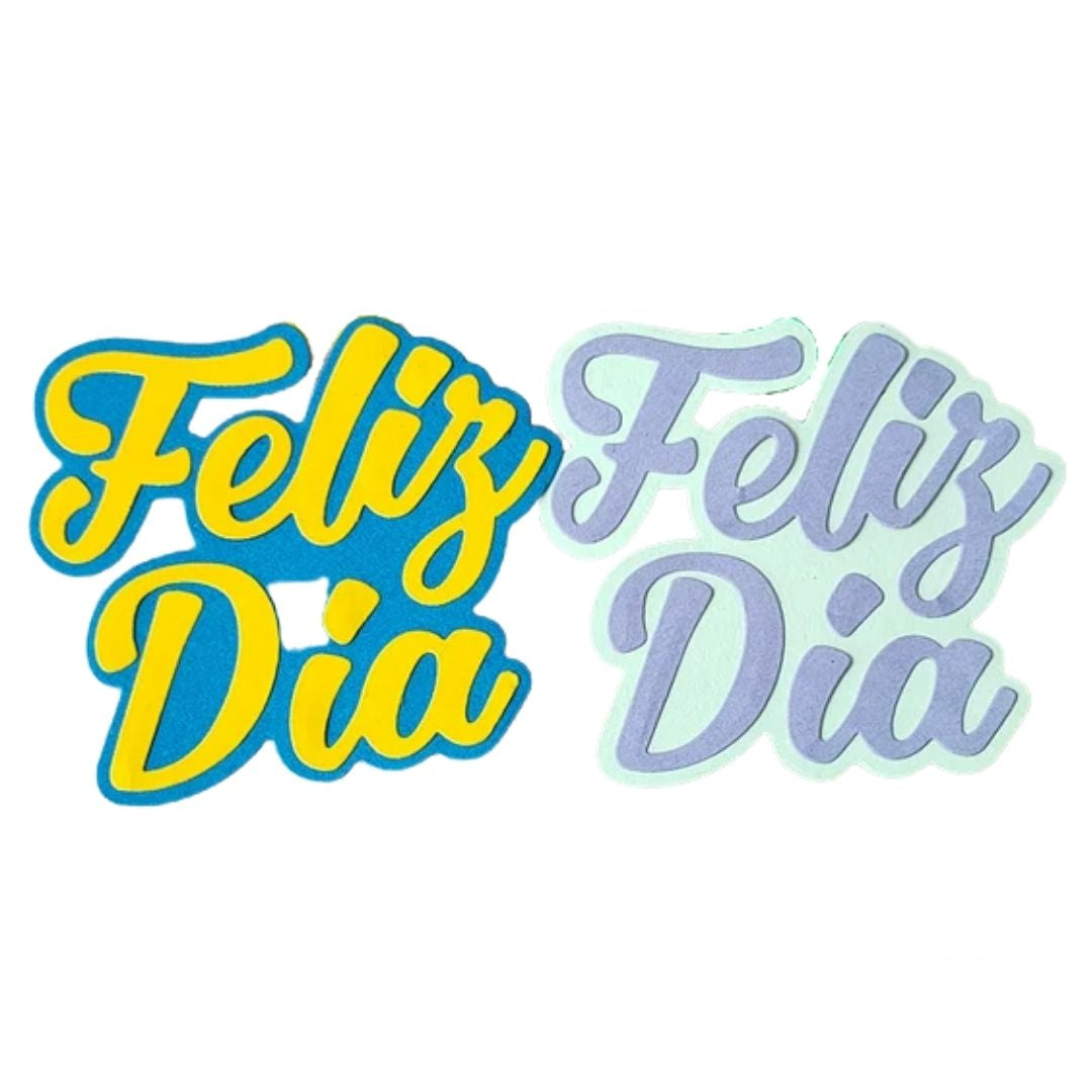 Suaje de Feliz Día con Sombra Dados de Corte / Suajes / Troqueles Hobbees