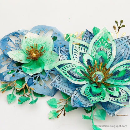 Framelits Die &amp; Stamp Set Rosette Flower / Suaje y Sello de Flor de Roseta Descontinuado Sizzix