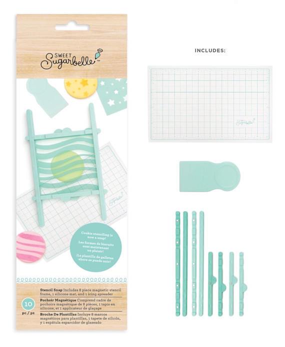 Stencil Snap Set 10 pcs / Sujeta Estenciles para Repostería Repostería Sugarbelle