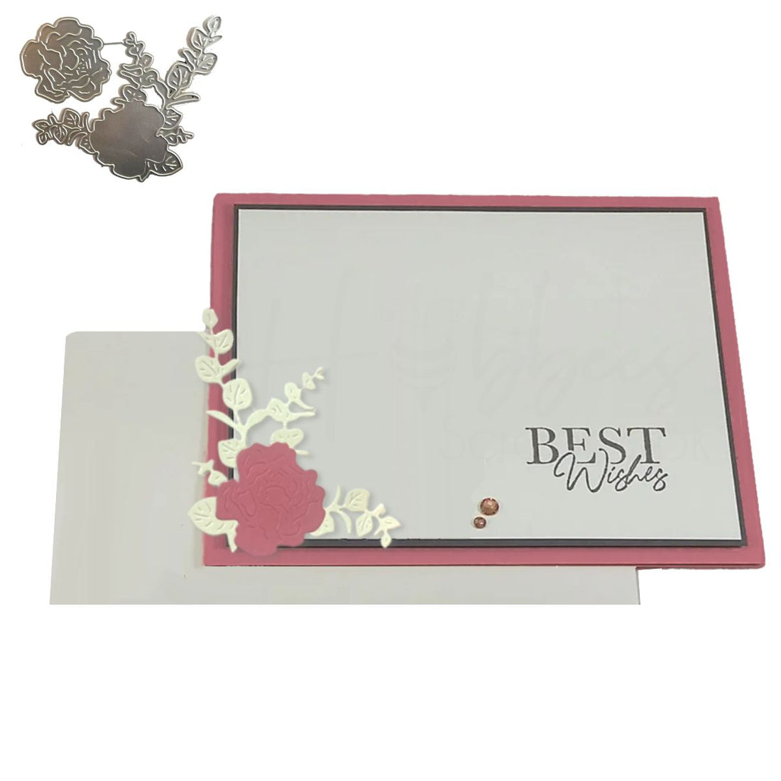 Suajes de Rosa con Hojas Dados de Corte / Suajes / Troqueles Hobbees