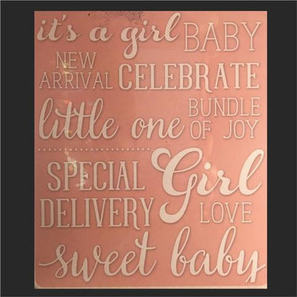 Sweet Baby Girl Embossing Folder / Folder de Grabado Dulce Niña Folders de Grabado Carta Bella