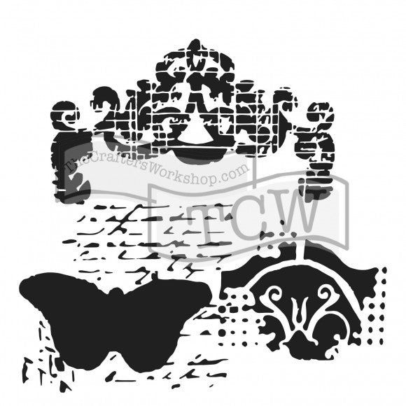 Regal Butterfly Stencil/ Estencil de Mariposa Real Esténciles / Plantillas The Crafters Workshop