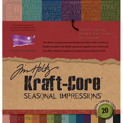 Block de Papel / Tim Holtz Paper Kraft Core Seasonal Descontinuado Tim Holtz