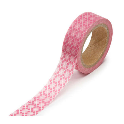 Washi Tape Pink Argyle / Cinta Adhesiva Rosa Descontinuado Darice