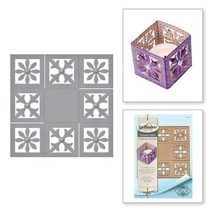 Tea Light Box Die / Suaje de Corte de Cajita de Luz Descontinuado Spellbinders
