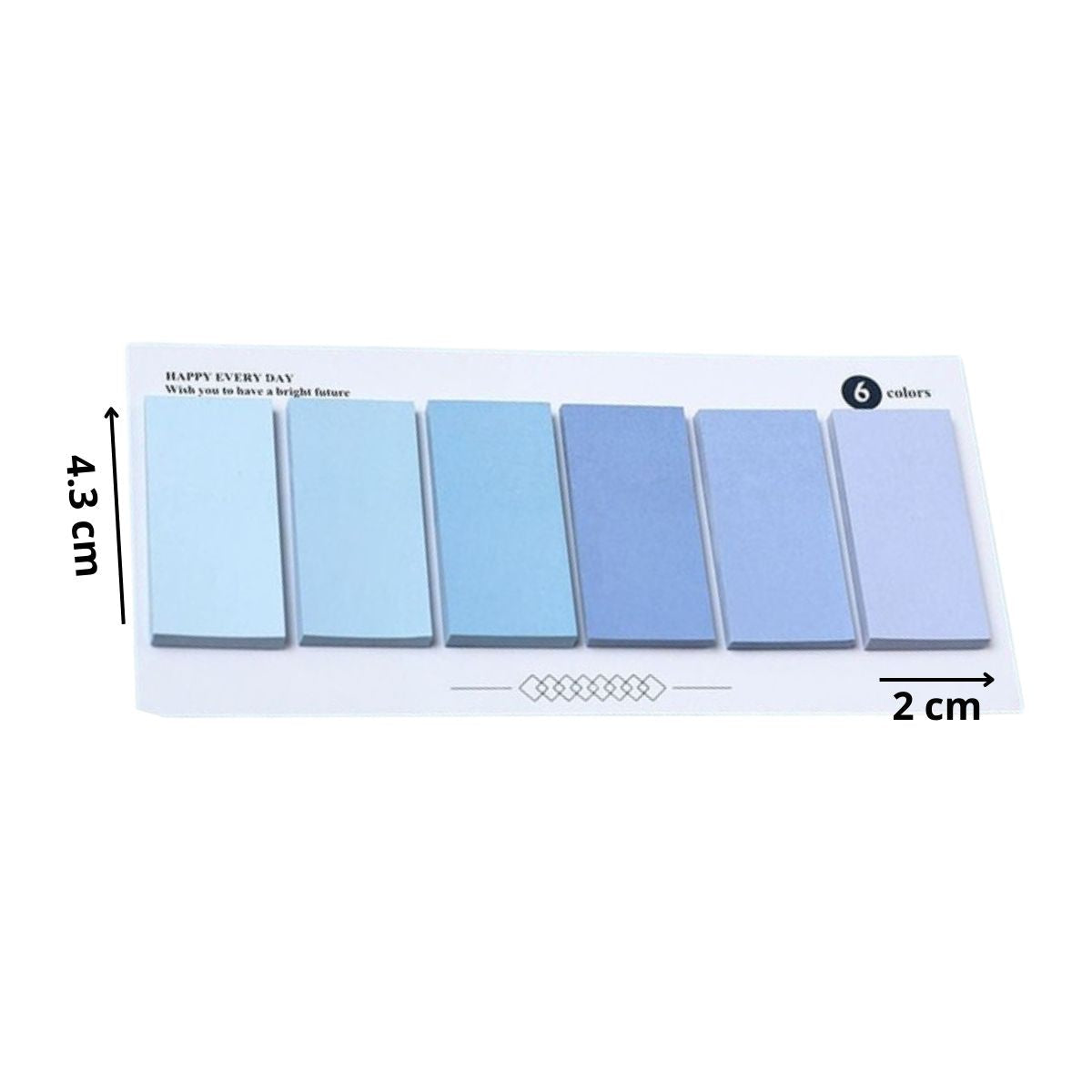 Notas Adhesivas Reposicionables 6 Colores Azul Papel Hobbees