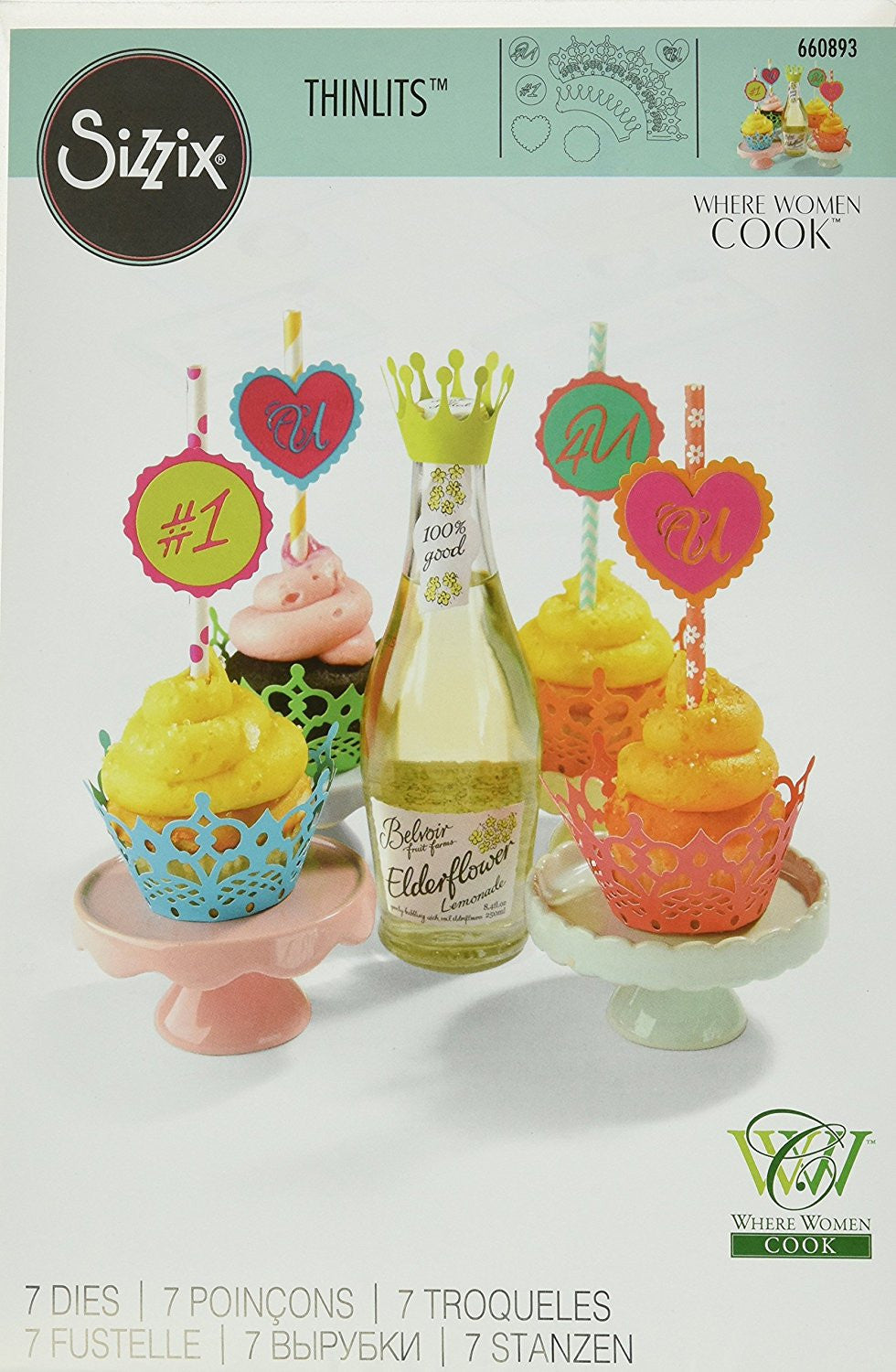 Thinlits Cupcake Wrappers Die / Suaje de Corte Envolturas de Cupcake Descontinuado Sizzix