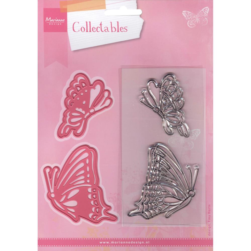 Tiny´s Butterflies Die & Stamp / Set de Suajes y Sellos de Mariposas Dados de Corte / Suajes / Troqueles Marianne design