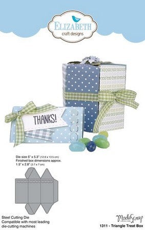 Triangle Treat Box Die / Suaje de Caja Triangular Descontinuado Elizabeth Craft Designs