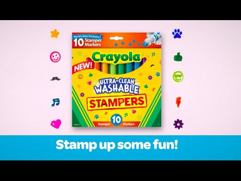 Ultra-clean Washable Stampers / Marcadores Lavables con Sellos Descontinuado Crayola