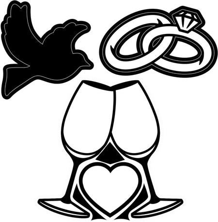 Darice Wedding Theme Die / Suaje Tema de Boda Descontinuado Darice