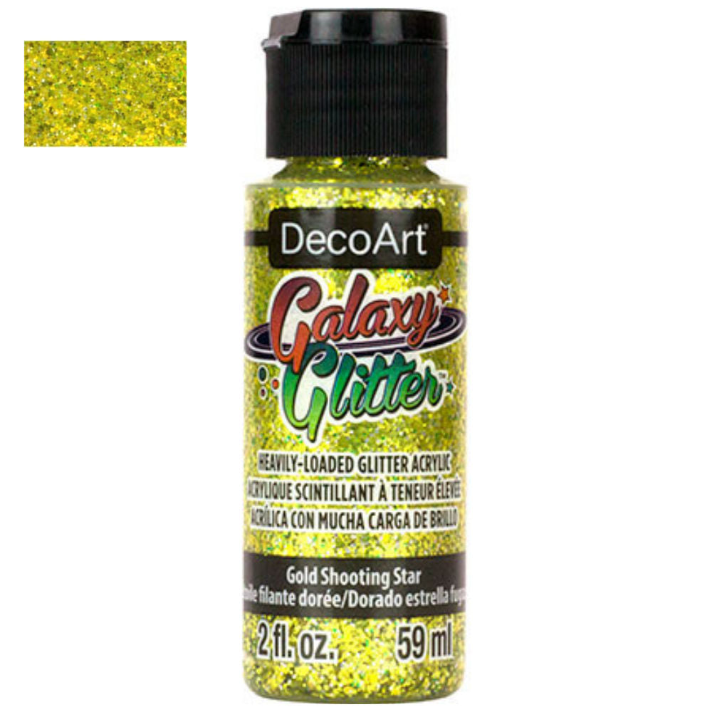 Galaxy Glitter Shooting Star Gold / Pintura AcrÃlica con Diamantina Acrìlicos Plaid