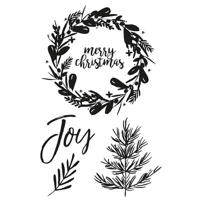 Peace &amp; Joy Clear Acrylic Stamps / Sellos de Polímero Descontinuado Kaiser Craft