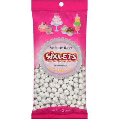 White Sixlets Celebration / Chocolates Confitados Color Blanco Descontinuado Sweet Works