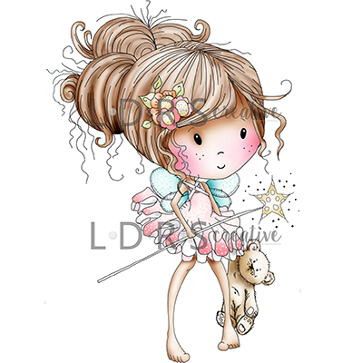 Cling Stamps Winnie Fairy Sparkle / Sello Cling de Muñeca Sellos LDRS Creative