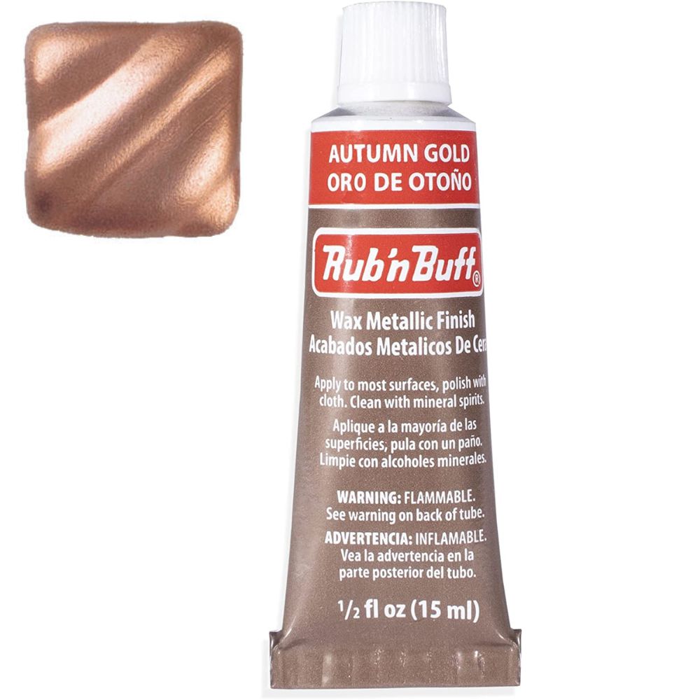 Rub 'n Buff Metallic Wax Finish Autumn Gold / Pintura en Cera Oro de Otoño Pintura y Medios Mixtos Amaco