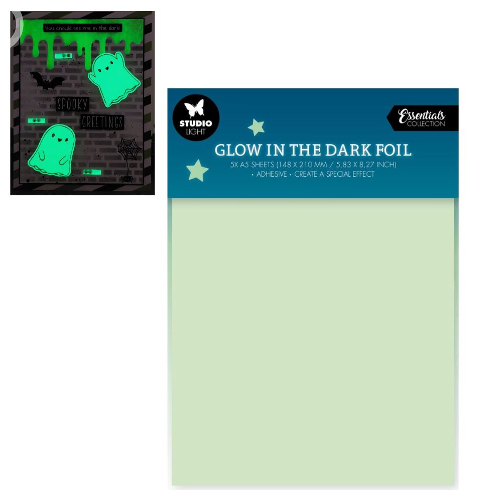 Glow In The Dark Foil / Película Adhesiva Brillo en la Oscuridad Acetato y Especializados Studio Light