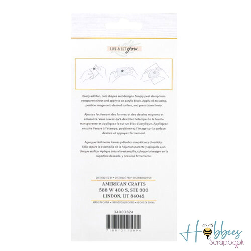 Live &amp; Let Grow Clear Stamps / Sellos de Polímero Vive y Deja Crecer Sellos Jen Hadfield