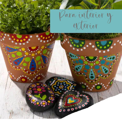 Acrylic Dot Painting Set / Juego de Pinturas Acrílicas Puntillismo Acrìlicos Folk Art