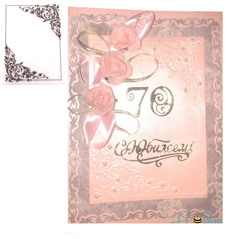 Folder de Grabado de Esquinas Floral Folders de Grabado Hobbees
