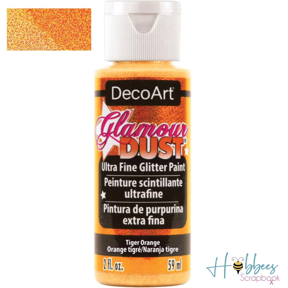 Glamour Dust Glitter Paint Tiger Orange / Pintura con Purpurina Naranja