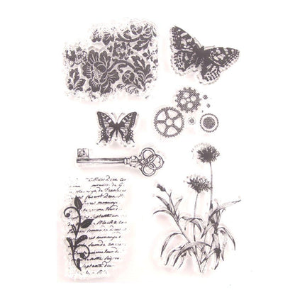 Sellos de Polímero de Mariposas y Flores Sellos Hobbees