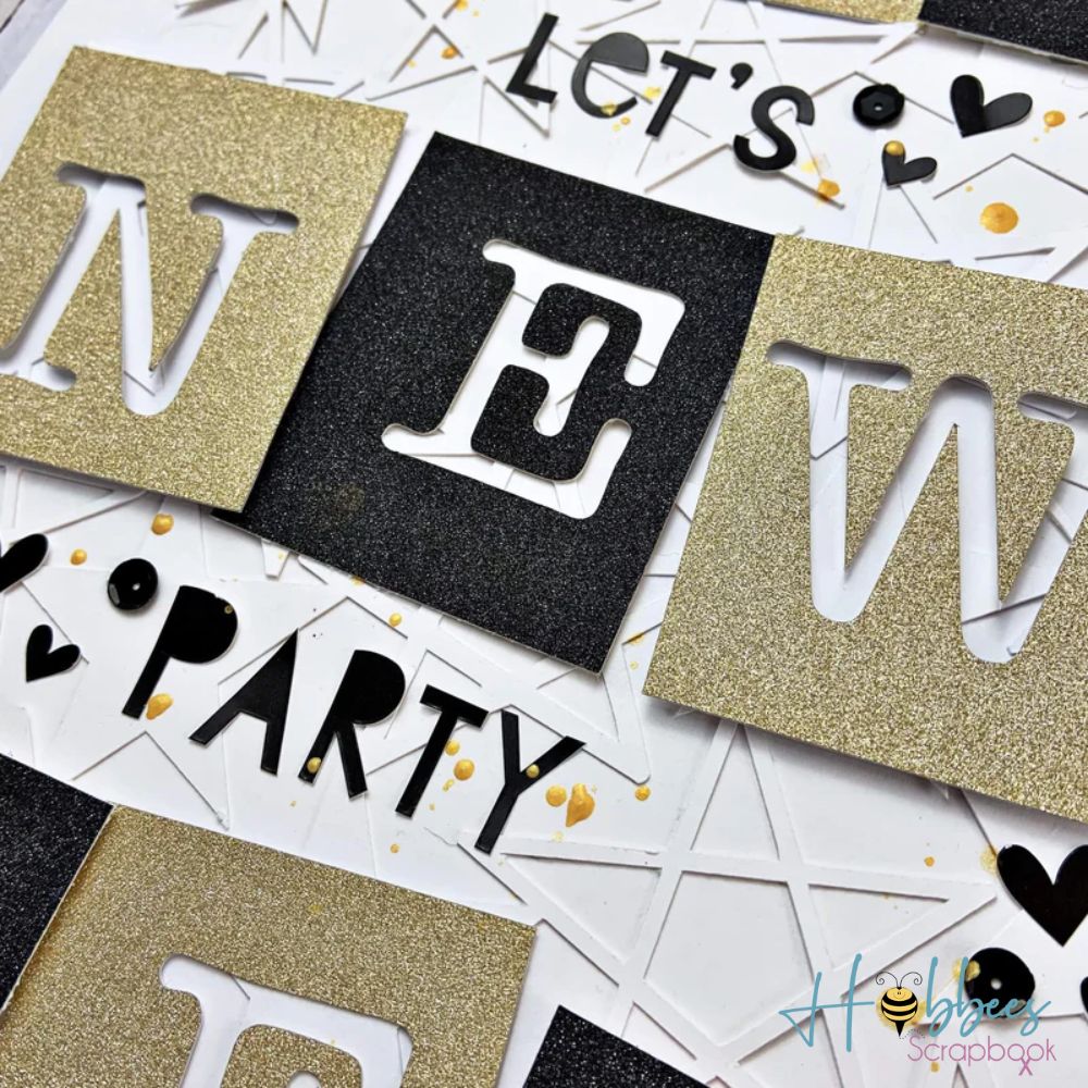 Gold Glitter Adhesive Cardstock / Cartulina Adhesiva Dorada con Brillitos Descontinuado Darice