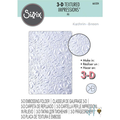 3D Textured Impressiones Lacey / Folder de Grabado de Encaje Folders de Grabado Sizzix