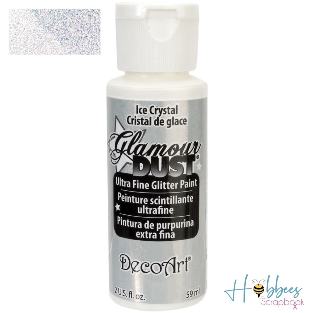 Glamour Dust Glitter Paint Ice Crystal / Pintura con Purpurina Translúcido